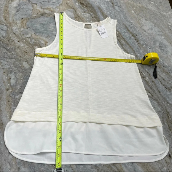 NWT J.Crew Drapey Tank Top with Silky Hem in Ivory Women’s Large - Picture 9 of 10